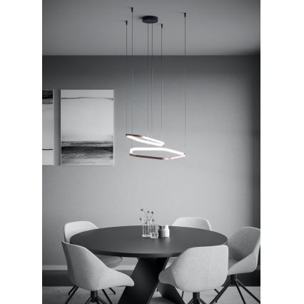 Eglo - Suspension LED dimmable sur câble LED/30W/230V dorée + télécommande