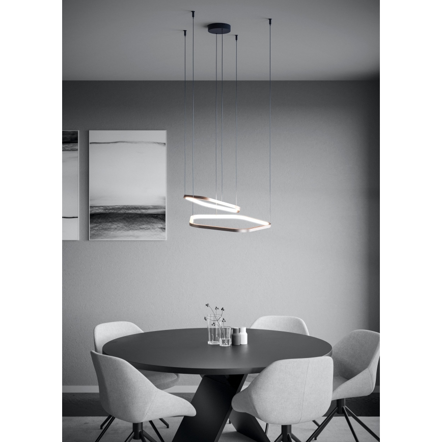 Eglo - Suspension LED dimmable sur câble LED/30W/230V dorée + télécommande