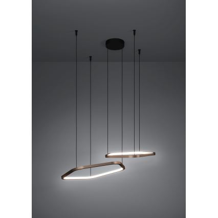 Eglo - Suspension LED dimmable sur câble LED/30W/230V 2200-6500K laiton + télécommande
