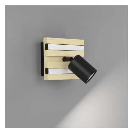 Eglo - Applique murale spot LED 1 x 2,2 W (230 V) + 2 x 1,2 W + 2 x 2 W, beige/noir