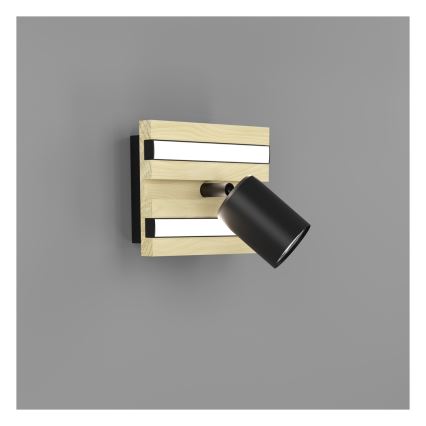 Eglo - Applique murale spot LED 1 x 2,2 W (230 V) + 2 x 1,2 W + 2 x 2 W, beige/noir