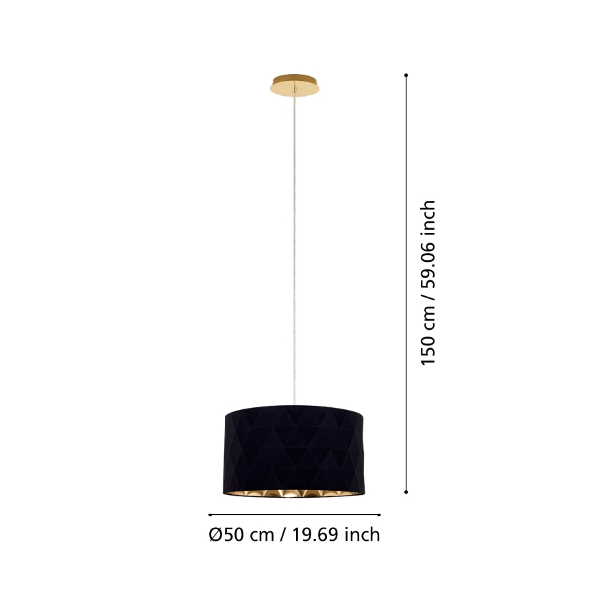 Eglo 39224 - Suspension à câble DOLORITA 3xE27/60W/230V