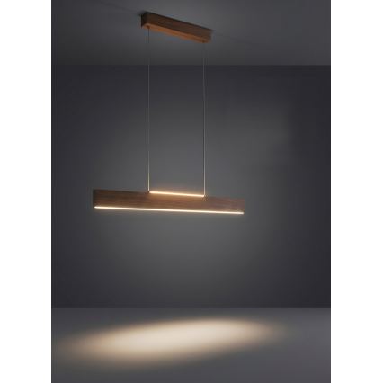 Eglo - Lustre LED suspendu sur câble LED/17W/230V + LED/4,2W finition noyer