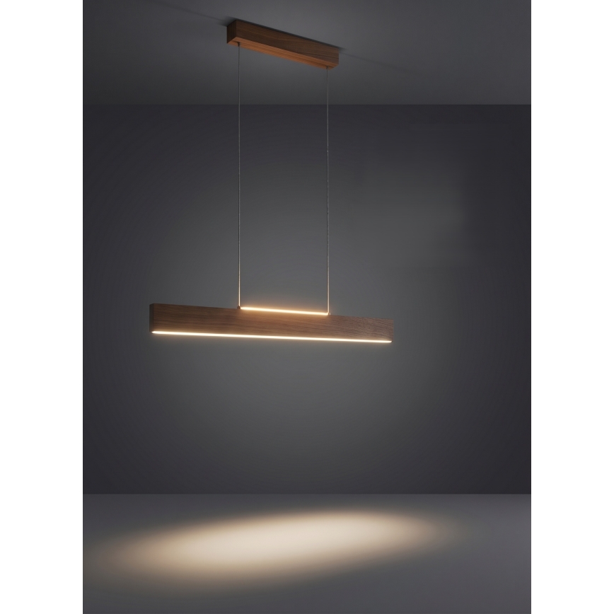 Eglo - Lustre LED suspendu sur câble LED/17W/230V + LED/4,2W finition noyer