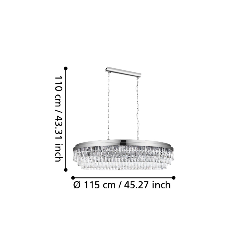 Eglo - Suspension filaire  13xE14/40W/230V brillant chrome