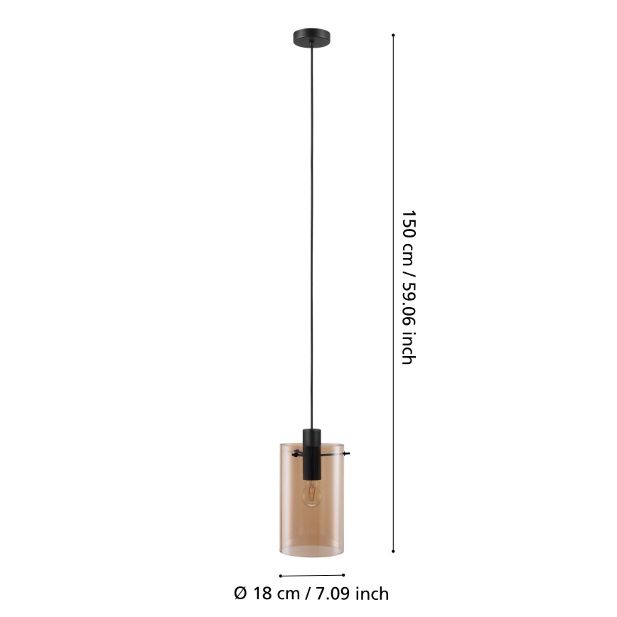 Eglo - Suspension filaire POLVERARA 1xE27/40W/230V