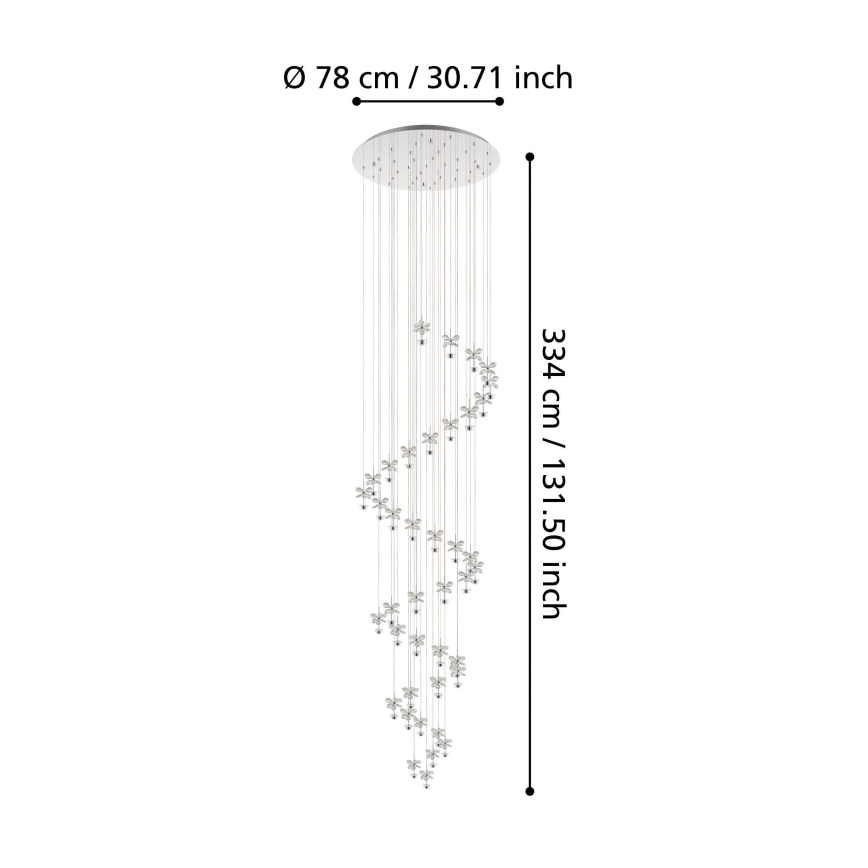 Eglo - Suspension filaire LED à intensité variable 40xLED/1,8W/230V