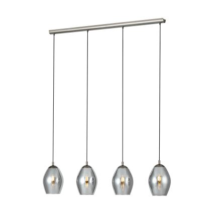 Eglo - Suspension filaire 4xE27/60W/230V fumé