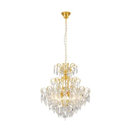 Eglo - Suspension sur chaine 5xE14/25W/230V doré