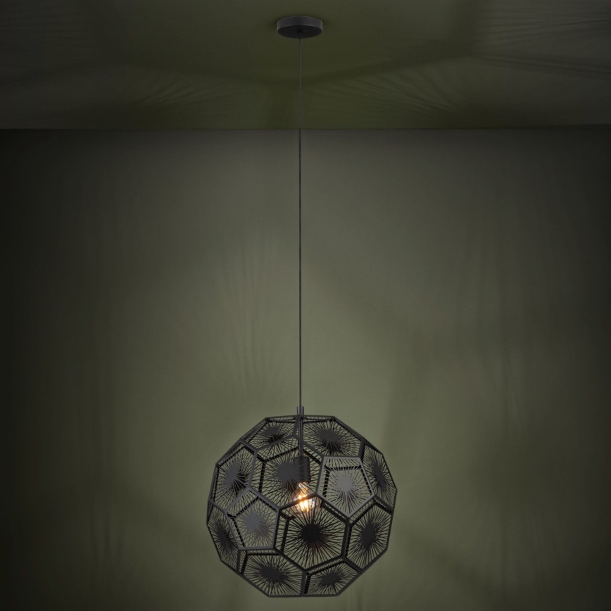 Eglo 39619 - Suspension filaire 1xE27/60W/230V d. 50 cm noir
