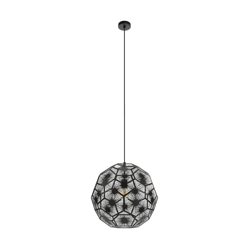 Eglo 39619 - Suspension filaire 1xE27/60W/230V d. 50 cm noir