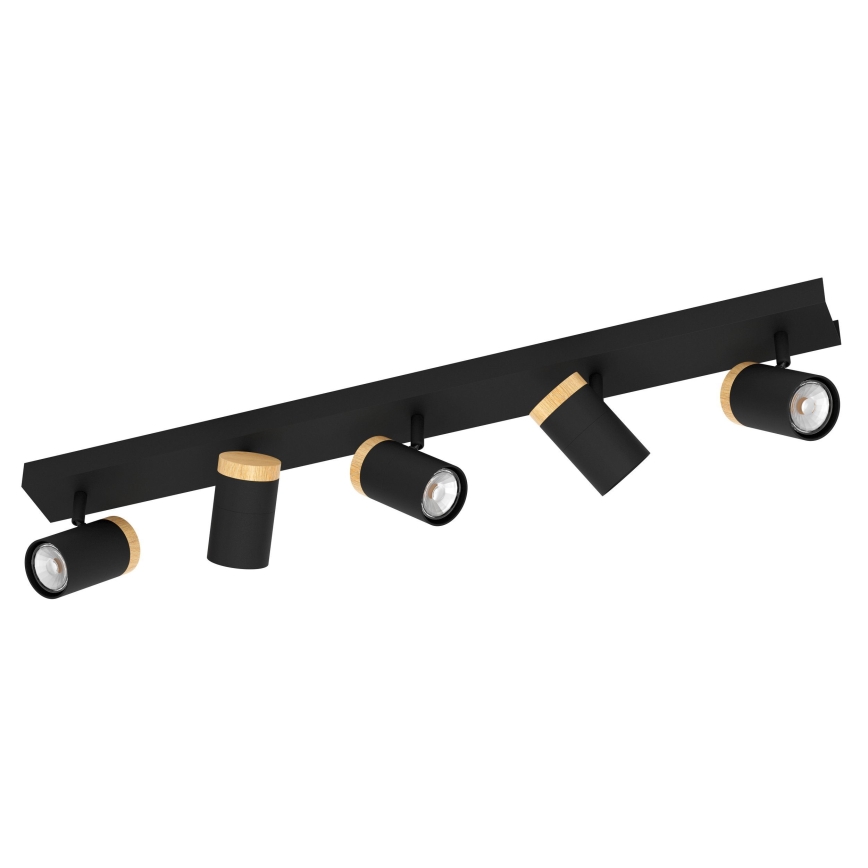 Eglo - Spot LED 5xGU10/4,5W/230V 3000K noir/marron