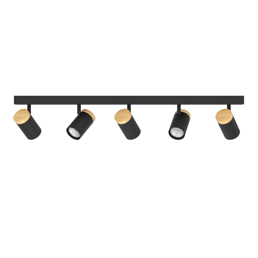 Eglo - Spot LED 5xGU10/4,5W/230V 3000K noir/marron