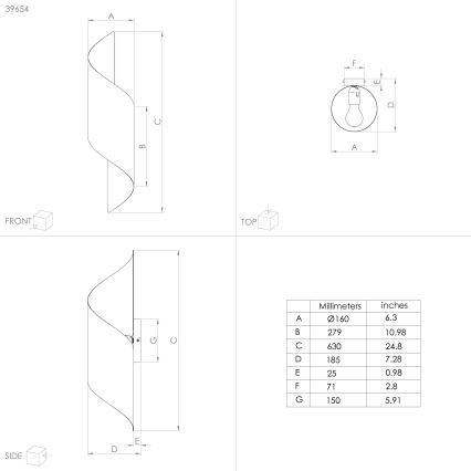 Eglo 39654 - Applique murale 1xE27/40W/230V