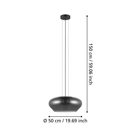 Eglo 39658 - Suspension filaire 3xE27/20W/230V