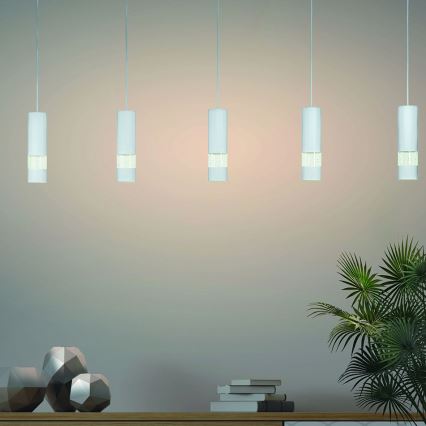 Eglo  - Suspension filaire LED 5xGU10/5W/230V blanche