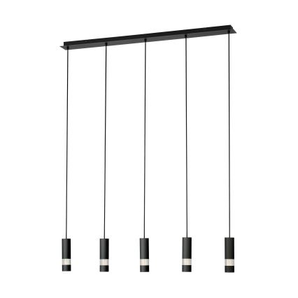 Eglo - Suspension filaire 5xGU10/4,6W/230V noir