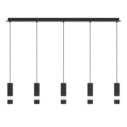 Eglo - Suspension filaire 5xGU10/4,6W/230V noir
