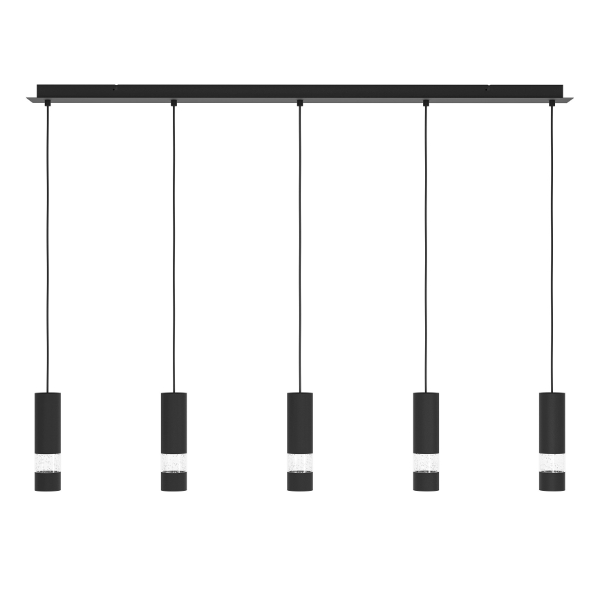Eglo - Suspension filaire 5xGU10/4,6W/230V noir