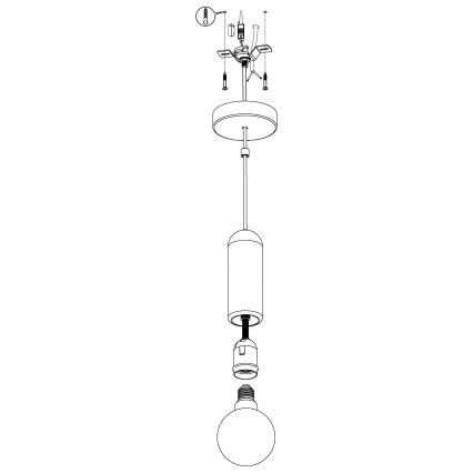 Eglo - Suspension avec fil 1xE27/40W/230V