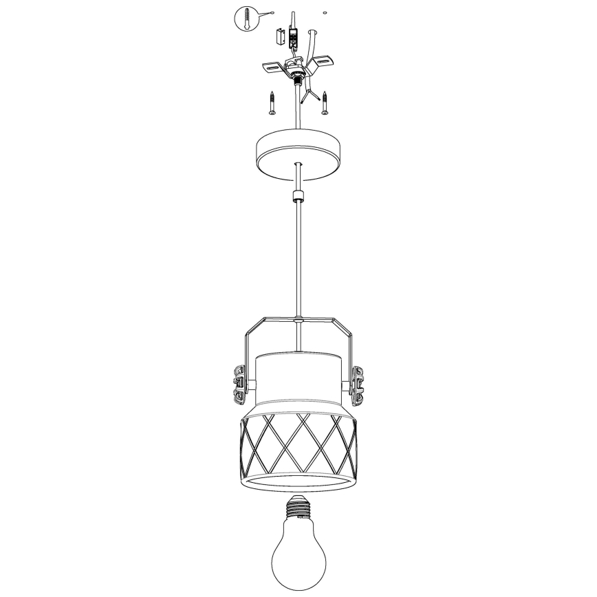 Eglo 39854 - Suspension sur câble HILCOTT 1xE27/40W/230V