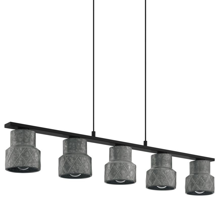 Eglo 39855 - Suspension sur câbles HILCOTT 5xE27/40W/230V
