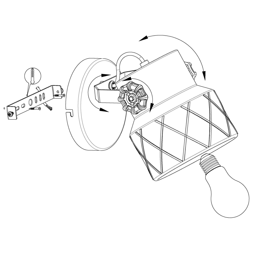 Eglo - Applique murale 1xE27/40W/230V