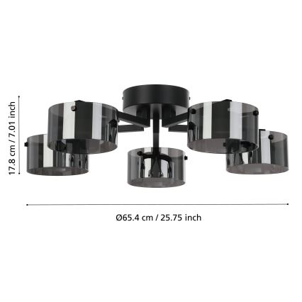 Eglo - Lustre LED à intensité variable 5xLED/5,4W/230V