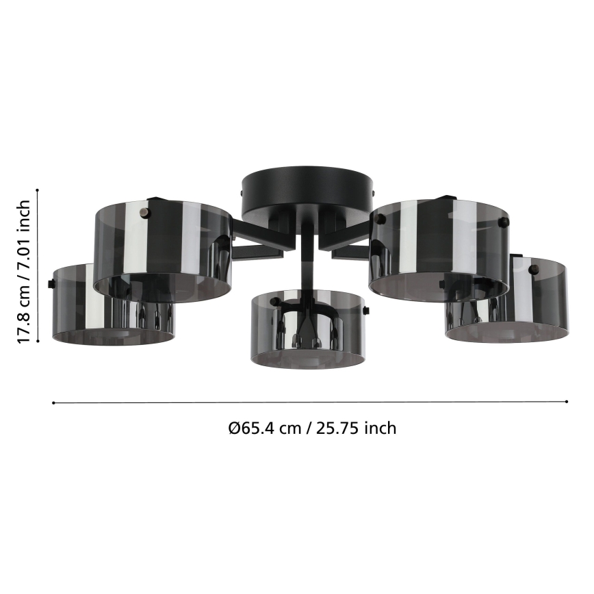Eglo - Lustre LED à intensité variable 5xLED/5,4W/230V