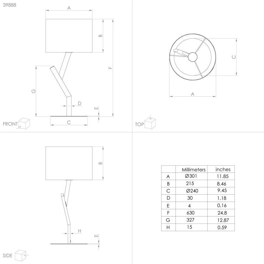 Eglo - Lampe de table 1xE27/40W/230V