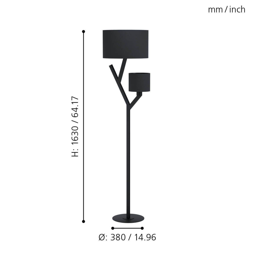 Eglo - Lampadaire 2xE27/40W/230V