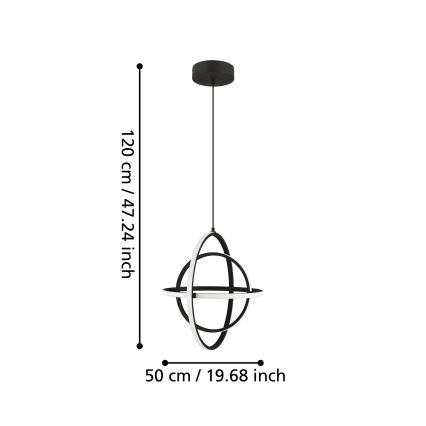 Eglo - Suspension filaire LED/38W/230V