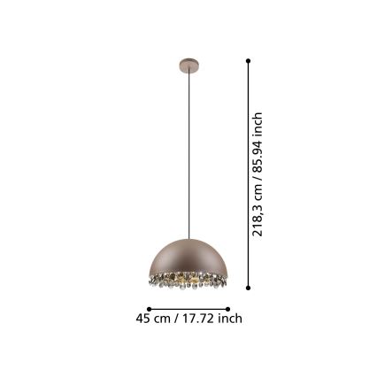 Eglo - Suspension filaire 1xE27/40W/230V marron