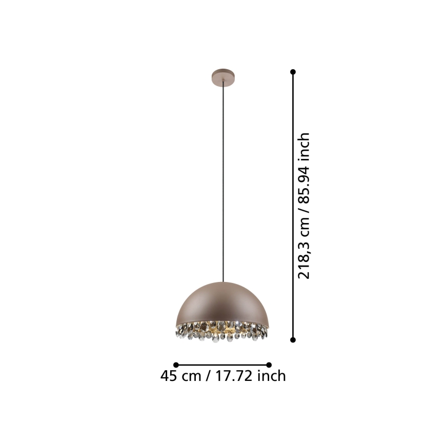Eglo - Suspension filaire 1xE27/40W/230V marron