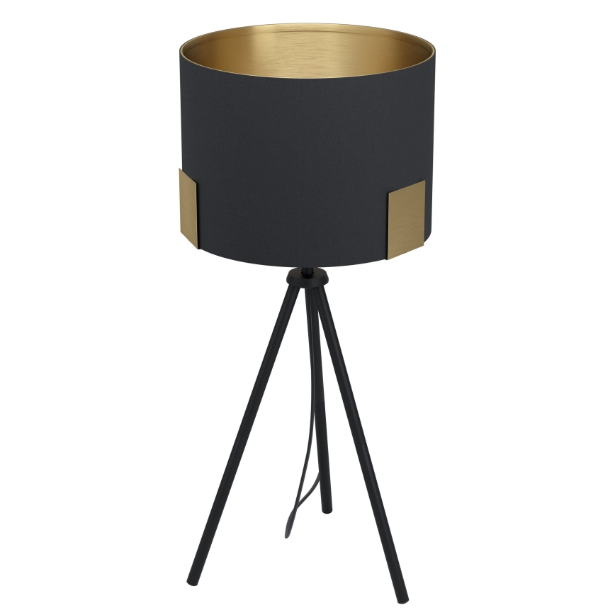Eglo - Lampe de table 1xE27/40W/230V noir/doré