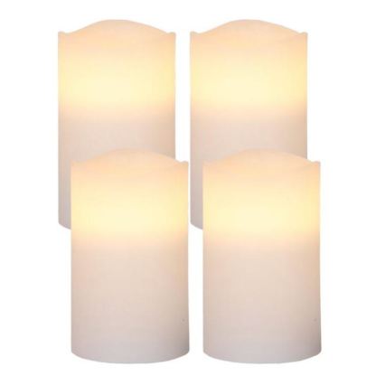 Eglo - Lot de 4 décorations de Noël à LED, 0,066 W, 3x AAA, blanc