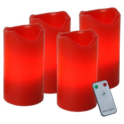 Eglo - LOT 4x LED de décoration de Noël ADVENT 1xLED/0,18W/2xCR2032 + télécommande