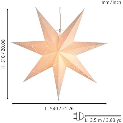 Eglo - Décoration de Noël SENSY 1xE14/25W/230V 54 cm