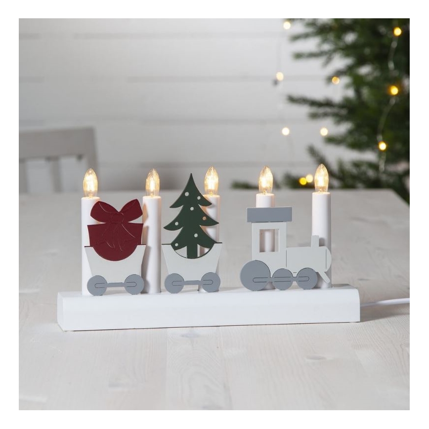 Eglo - Bougeoir de Noël 5xE10/3W/230V