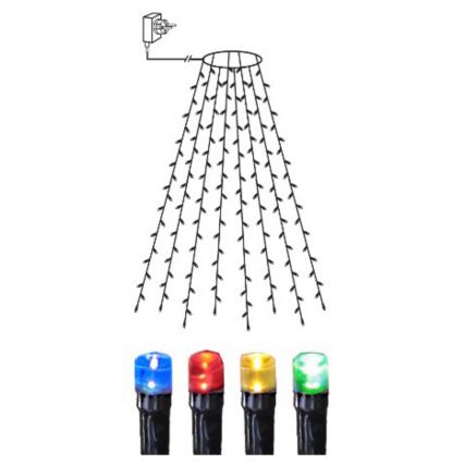 Eglo - Guirlande de noël d'extérieur 160xLED 2m IP44 multicolore