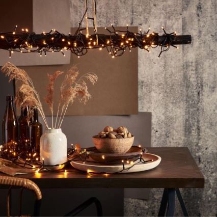 Eglo - Guirlande lumineuse LED d'extérieur 800 LED, 21 m, IP44, blanc chaud