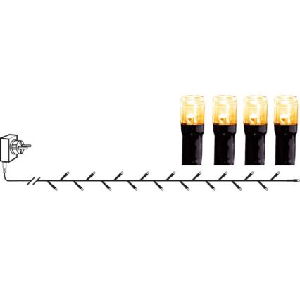Eglo - Guirlande de Noël LED d'extérieur 80 LED 10,5 m IP44 blanc chaud
