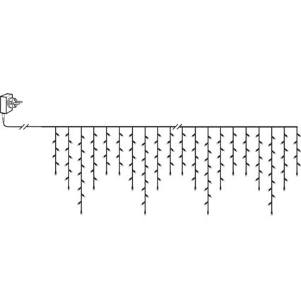 Eglo - Guirlande LED de Noël extérieure 240 LED, 6,4 m, blanc chaud, IP44