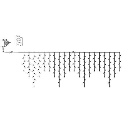 Eglo 410824 - Guirlande de Noël extérieure 480xLED/17x0,55m IP44 blanc chaud