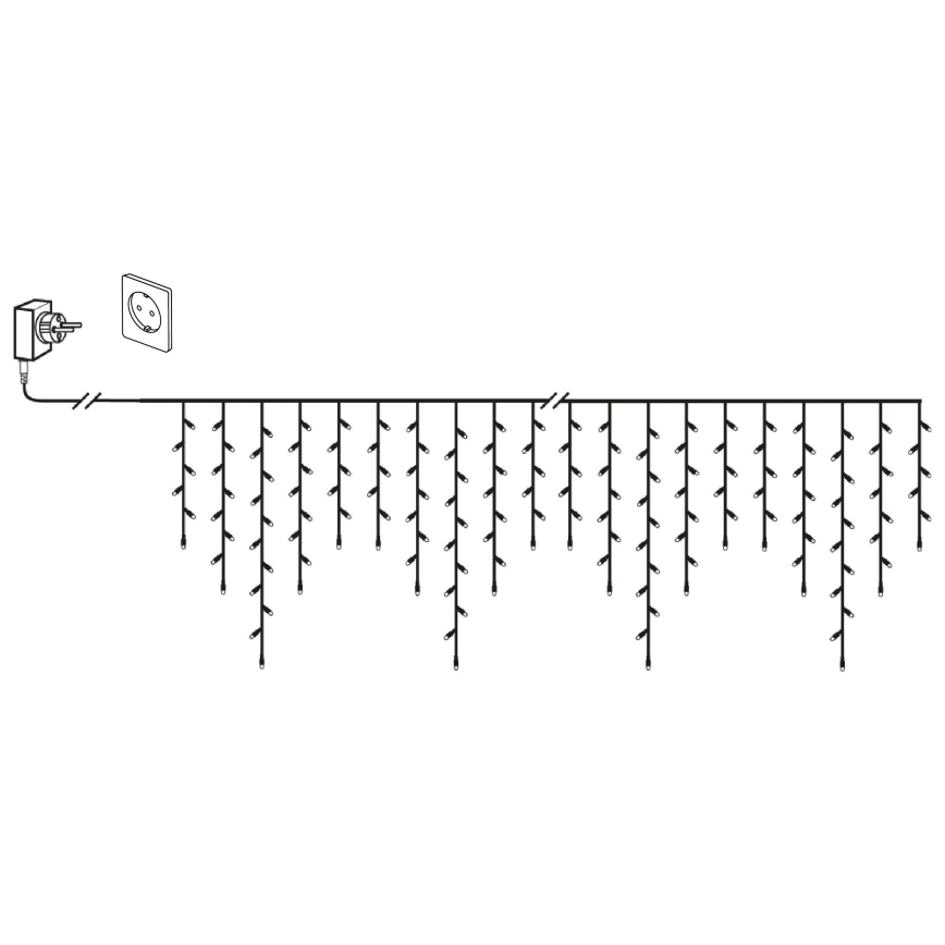 Eglo 410824 - Guirlande de Noël extérieure 480xLED/17x0,55m IP44 blanc chaud