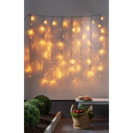 Eglo - Rideau de Noël extérieur LED 80xLED 1,3m IP44 blanc chaud