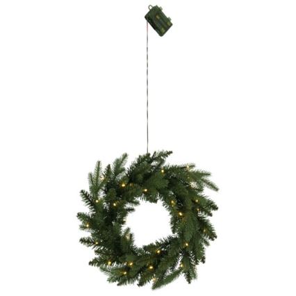 Eglo -Couronne de Noël extérieure LED avec capteur 30xLED/0,064W/3xAA IP44