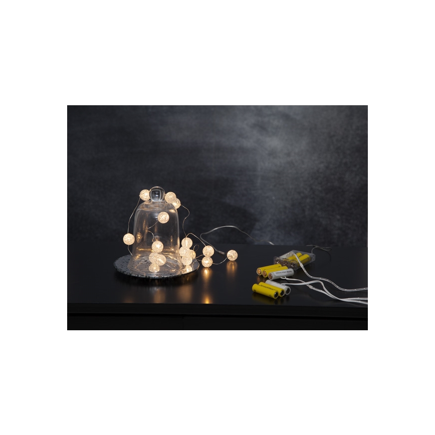 Eglo - Guirlande lumineuse LED 15xLED/3xAA 1,4m