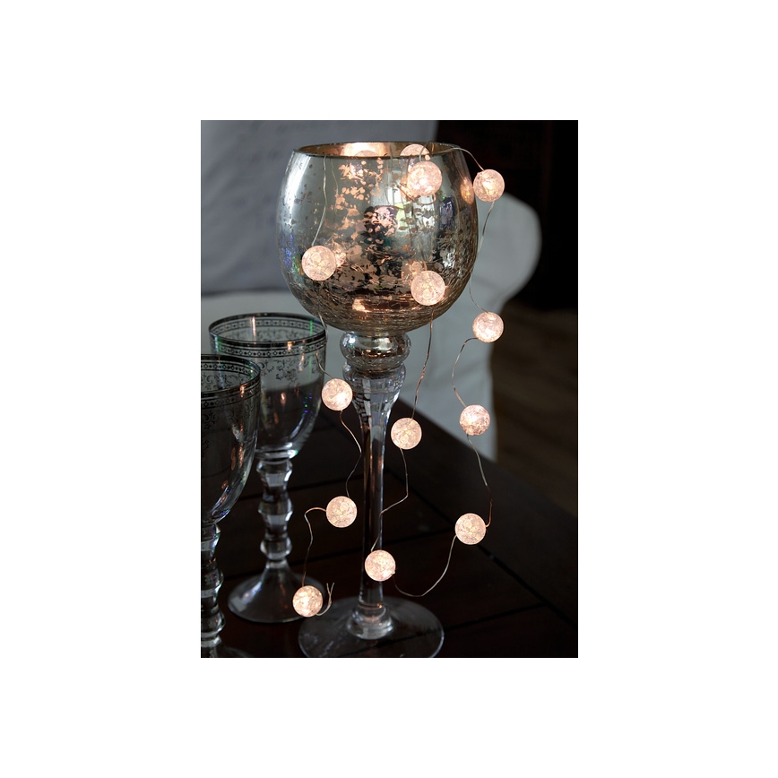 Eglo - Guirlande lumineuse LED 15xLED/3xAA 1,4m