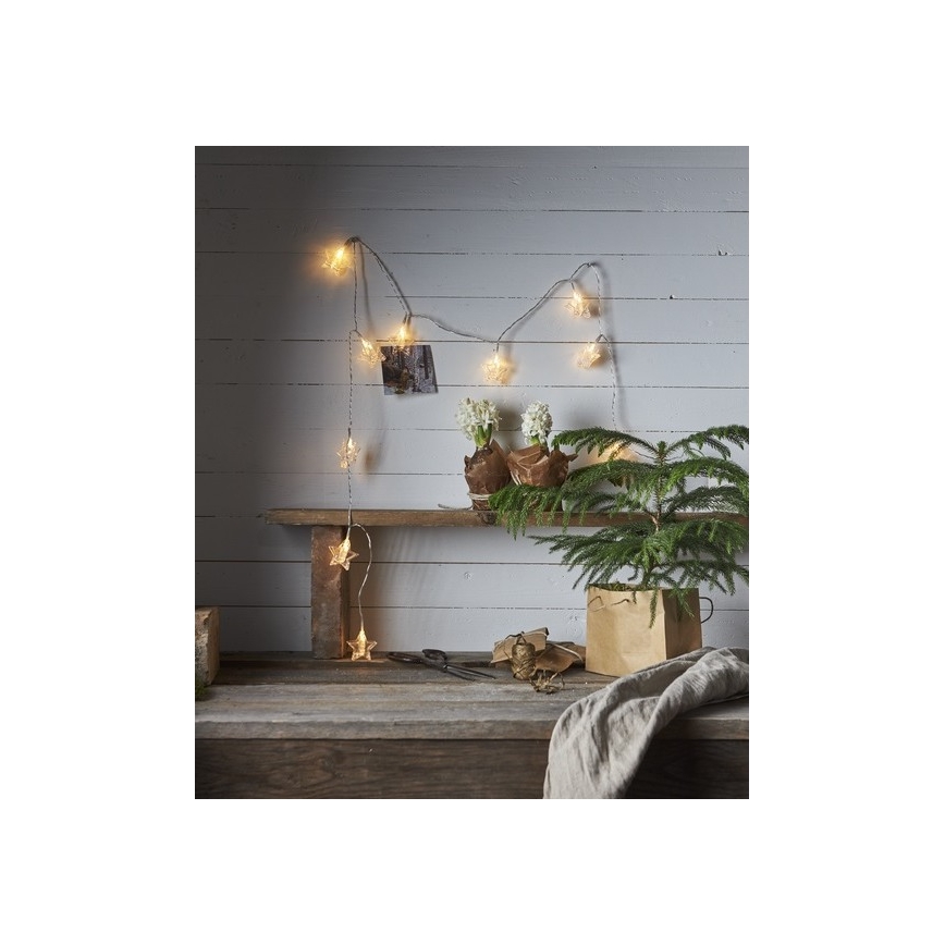 Eglo - Guirlande de noël LED 10xLED 2,1m blanc chaud